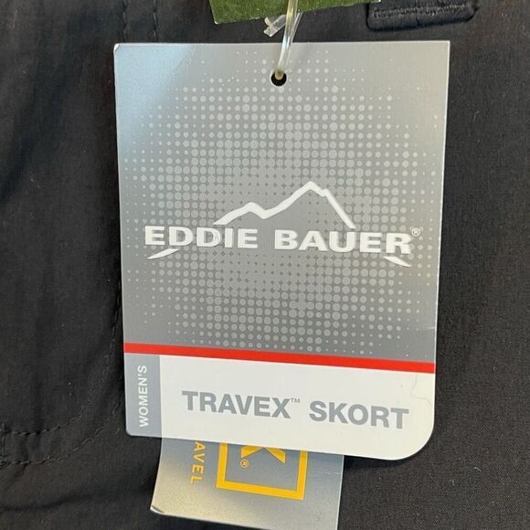 EDDIE BAUER Travex Skort Black Size 10 NWT Quick-Dry Travel Outdoor Active New - Picture 5 of 16